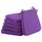 Nobildonna Dining Chair Cushions Set Of 6-2" Thick High-density Foam Chair Pads With Ties And Non-slip Bottom Removable Washable