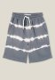 Cotton On Harlow Longline Fleece Short - Steel/vanilla Tie Dye