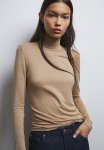 Polo-neck Top - Beige