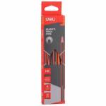 Deli Graphite Pencil Hb W eraser 12’S- E37016