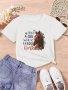 JUST A GIRL WHO LOVES Horses & Cute Animal Pattern Print Girls Casual Fashion Comfortable Crew Neck T-shirt For Spring/ Summer A Gift For Girls