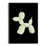 Green Balloon Dog Gift Idea Writing Book Notepad Notebook A5 505