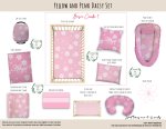 Cot Duvet Bedding Yellow And Pink Daisy Set