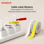 Niimbot D11 D110 D101 Cable Labels Colorful Waterproof Wire Cord Labels Tags Stickers Tear Resistant Flexible Computer Cord Colo