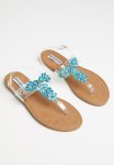 Madison Cassidy T-bar Sandal - Metallic Blue