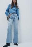Wide High Jeans - Light Denim Blue