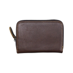 Compact Leather Wallet-chocolate Brown