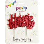 Fancy Red Happy Birthday Candle Topper