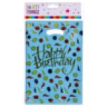 Blue Happy Birthday Foil Party Bags