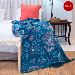 Bell A Vita - Night Garden Teal dark Coral - 150 X 200 Cm