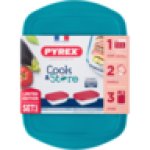 Glass Cook & Store Container Set 2-PIECE Colour May Vary