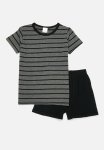 PoP Candy Striped Pj Set-black & Grey