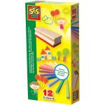 12 Coloured Chalk And Duster
