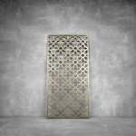 Laser Cut Screen - Design 107 - 2000 X 1000 X 20 Matt Gold Outdoor