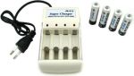 LED Power Charger For Aa And Aaa With 4PCS Rechargeable Batteries