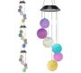 Crystal Swinging Balls Solar Color Changing Lights Wind Chimes