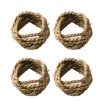 Hand-woven Natural Rattan Napkin Ring Straw Western Buckle Dining