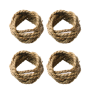 Hand-woven Natural Rattan Napkin Ring Straw Western Buckle Dining