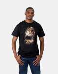 Digital Print Black T-Shirt - XXL Black