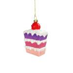 Cake Slice With Strawberry Hanging Ornament 7.3X4.5X10CM