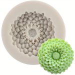 Versatile Chrysanthemum Silicone Mold For Cupcake Toppers Fondant Soap & Resin Crafts - Easy Clean Oven Safe -40C To +210C Tempe