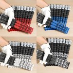 13PCS Multicompound Golf Grips - High-traction Rubber & Fabric Blend Enhanced Control - Weather-resistant Leather Mix For All Co