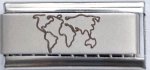 9MM Laser Italian Charm - World Map Superlink