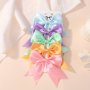 5pcs Sweet Candy Colored Bow Hair Clips Suitable For Party Holiday Hair Styling Perfect Gifts For Girls