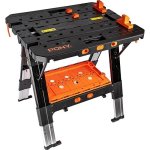 Pony 2-IN-1 Heavy Duty Folding Worktable sawhorse With 4PC Bench Dogs AC60
