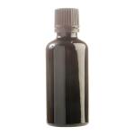 50ML Black Glass Bottle With Fast Flow Dropper Cap - Black