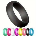 1PC Minimalist Style Silicon Band Ring Suitable For Men And Women Multi Colors For U To Choose Dupes Luxury For Engagement/ Wedding Scenes