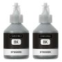Brother Bt 6000 / BT6000 / BT60 Ciss Black Ink Bottles X 2 - Compatible