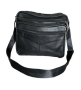 Leather Travel Bag - Black 28 X 23 X 8CM