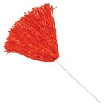 Anderson's Premium Orange School Spirit Shakers Cheerleader Pom Poms Sports Fan Football Basketball Homecoming Squad Team Party