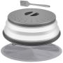 3 Piece Collapsible Microwave Food Splatter Cover Silicone Mat & Brush