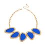 Golden Irregular Oval Pendant Necklace Women's Clavicle Chain Jewelry