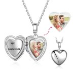 CNE103621 - 925 Sterling Silver Personalized Photo Locket Necklace