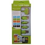 MicroWorld USB Cable 5 In 1 Lime