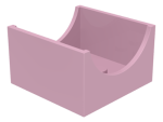 Parts Container Box 4 X 4 X 2 Bottom With Semicircle Cutout Ends 4461