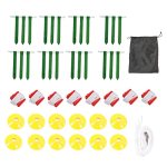 AQUR2020 Flag Football Set For Teenagers 14 Belts 42 Flags 12 Cones Red And Green Indoor Training