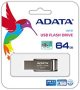 Adata UR340 64GB USB3.0 Flash Drive Zinc-alloy Housing With Integral Strap Hole For Lanyard Or Keychain Waterproof And Dustproof With Cob Design Un