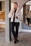 Prato - Short Faux Fur Lined Jacket Cream