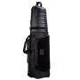 Foldable Golf Club Air Travel Bag With Pulleys - Hard Shell Top-black