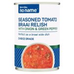 No Name Seasoned Tomato Braai Relish With Onion & Green Pepper 410G
