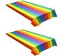 Decor Party Waterproof Rainbow Reusable Dining Table Cloth Set Of 2 - 137CM