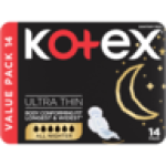 Kotex All Nighter Ultra Sanitary Pads Value Pack 14 Pack