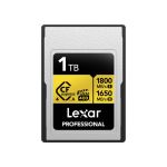 Lexar 1TB Professional Gold Cfexpress 4.0 Type A Memory Card 1800MB S