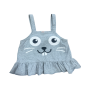 2-3Y Grey Bunny Crop Top