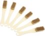 6 Pieces Of Small Cleaning Brushes With Medium Hard Yellow Bristles MINI