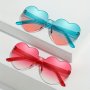 Sweet Fresh Y2K Funny Heart Decorative Fashion Glasses For Boys Girls Outdoor Sports Party Vacation Travel Supply Photo Prop